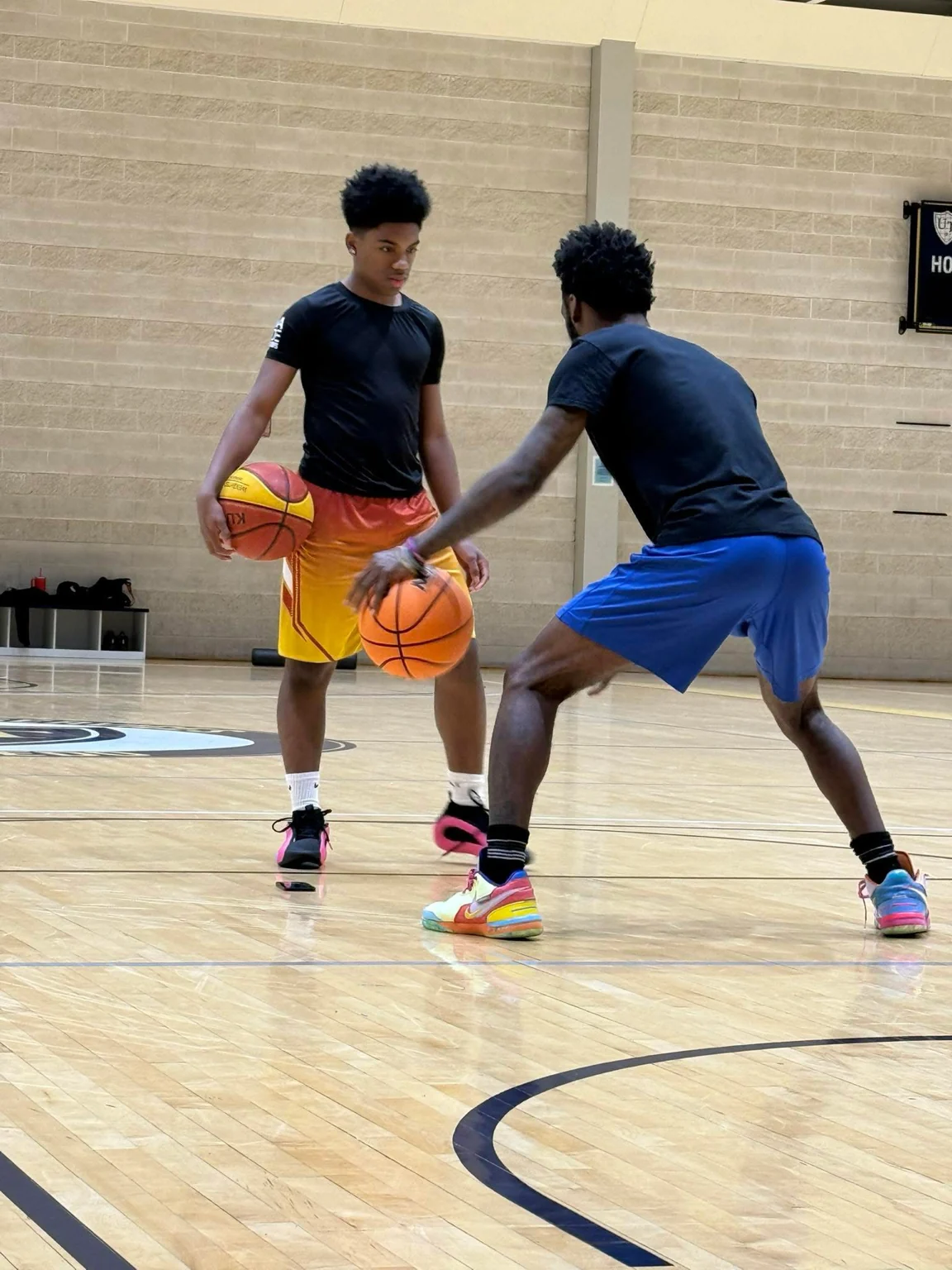 One on one basketball training
